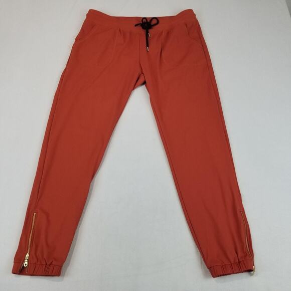 Zyia Active Pants - Zyia Active Pants Womens XL Orange Rust Joggers Zip Ankles Stretch